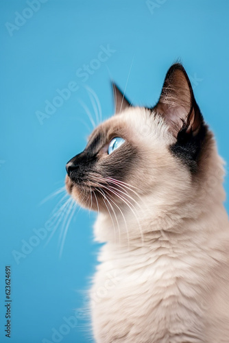 Cute Snowshoe cat posing