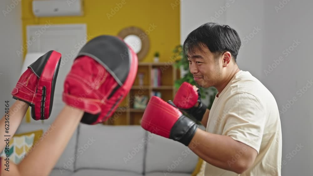smiling confident boxing at home smiling confident boxing at home