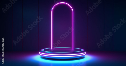 Neon  Sci-fi Midnight Sale Product Display Background 