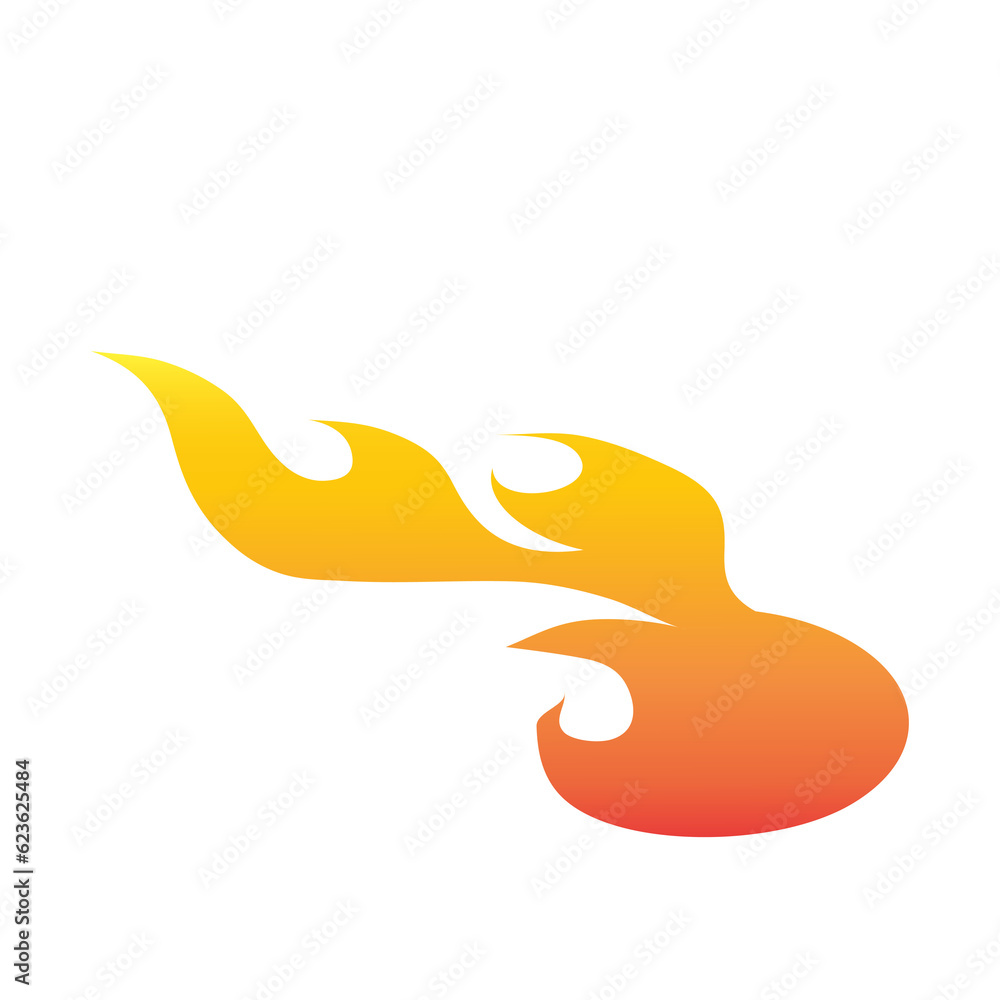 Fototapeta premium gradient orange fire flame