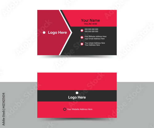 Creative corporate business modern corporate business postcard Modern and simple business card design template © hagraphichaven