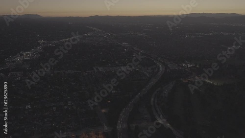 Sunset above Ventura Blvd, San Fernando Valley, California - SLog3 photo