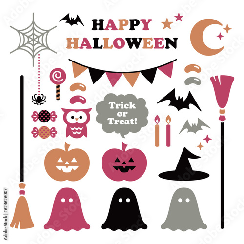 ハロウィンのイラストセット