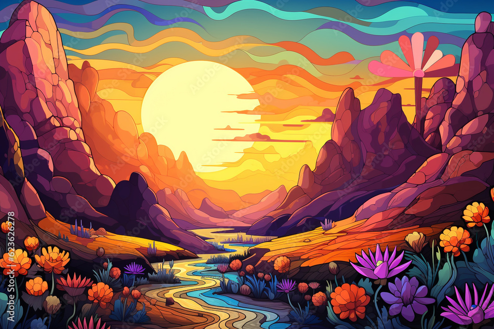sunset in the desert sunset in the desert