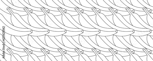 Outline banana fruit seamless pattern © Sutana