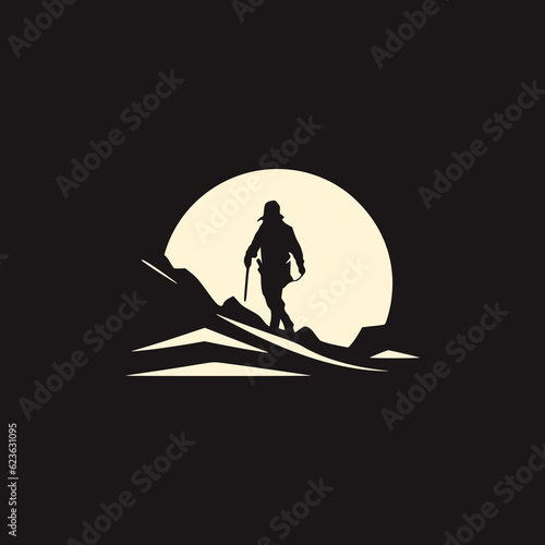 simple desert nomad adventure outdoor logo vector illustration template design