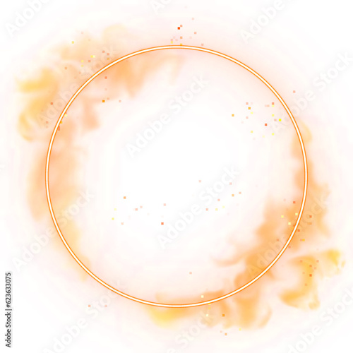 gradient neon smoke effect circle frame