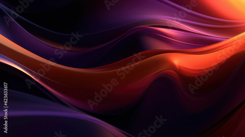 Purple and orange silk wavy background