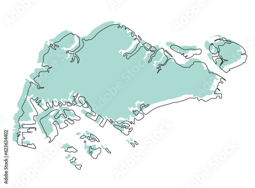 Singapore map 3d