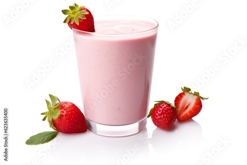 Wallpaper Mural  Smoothie strawberry fruits yogurt isolated on white background PNG Torontodigital.ca
