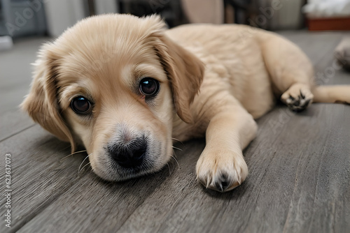 golden retriever puppy, Generative AI