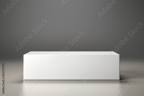 Wallpaper Mural Clean and Minimalistic White Blank Box Packaging Mockup Created with Generative AI Torontodigital.ca