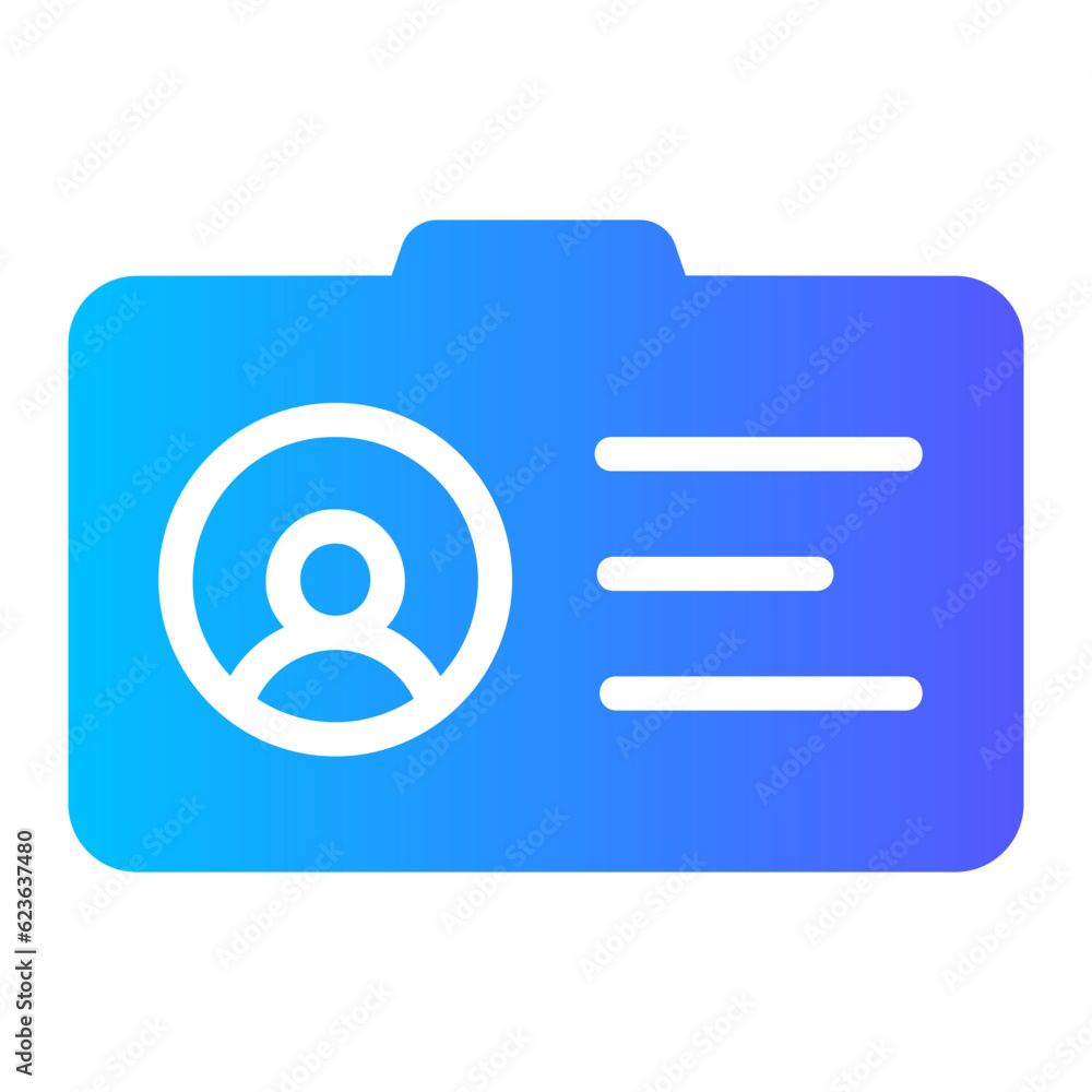 id card gradient icon id card gradient icon
