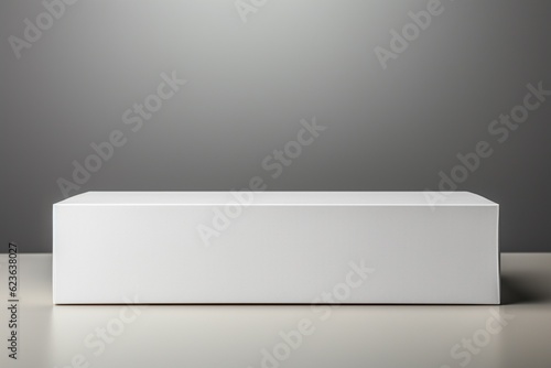 Wallpaper Mural Clean and Minimalistic White Blank Box Packaging Mockup Created with Generative AI Torontodigital.ca