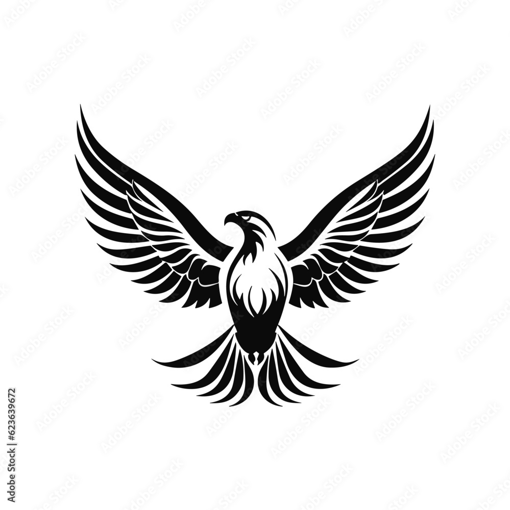 Minimalist vector of an eagle. Suitable for logo or tattoo. Minimalist vector of an eagle. Suitable for logo or tattoo.