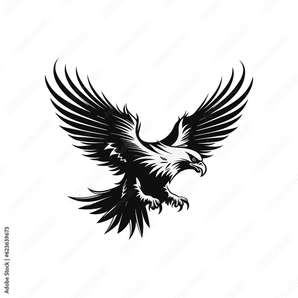 Minimalist vector of an eagle. Suitable for logo or tattoo. Minimalist vector of an eagle. Suitable for logo or tattoo.