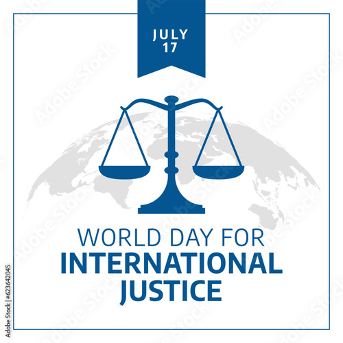 world day for international justice design template for celebration. justice vector illustration. justice icon vector design.