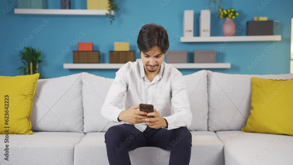 The man arguing in the messaging is angry. The man arguing in the messaging is angry.