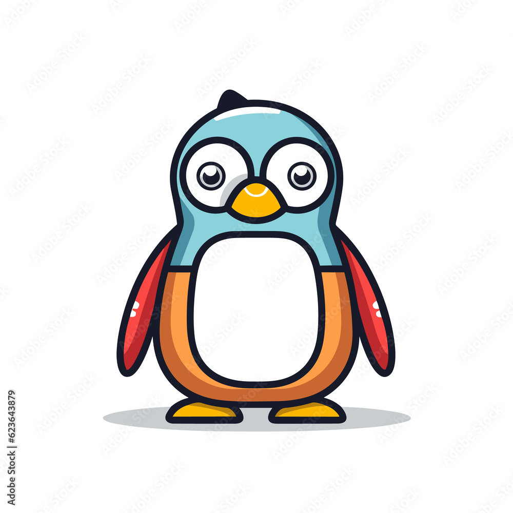 Obraz premium PenguinCute , TShirt Design , graphic design, Generative Ai