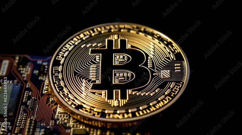 Obraz premium close up of a bitcoin