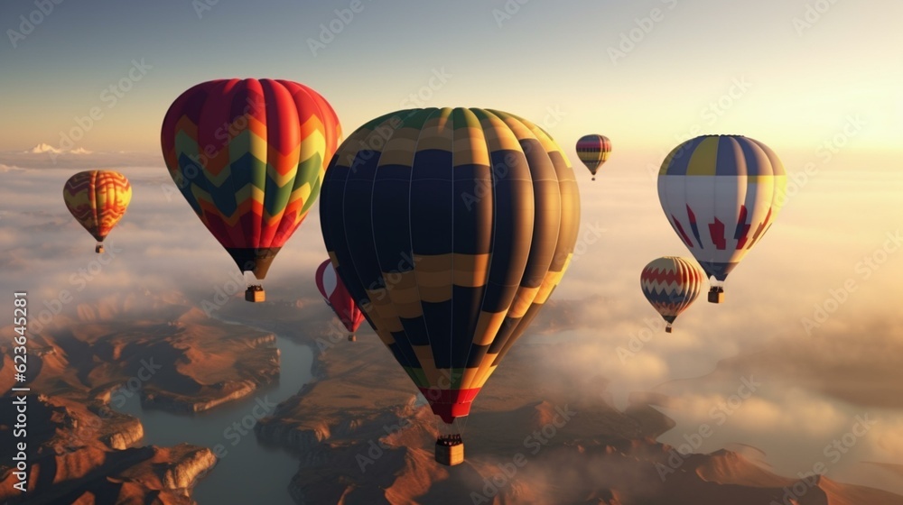 Obraz premium hot air balloon in the sky