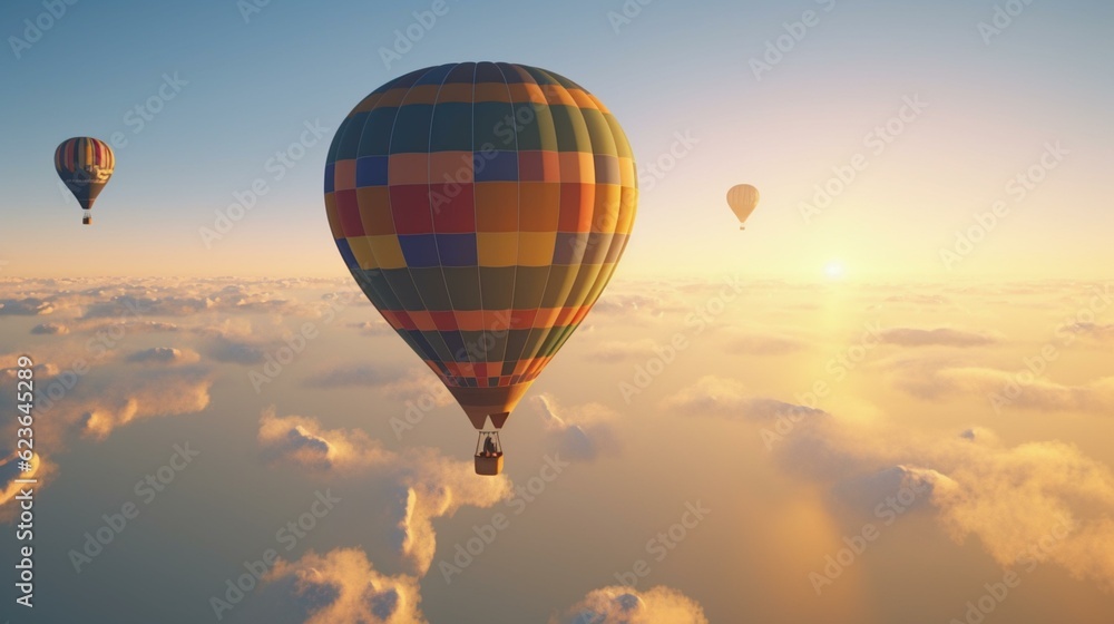 Obraz premium hot air balloon in the sky