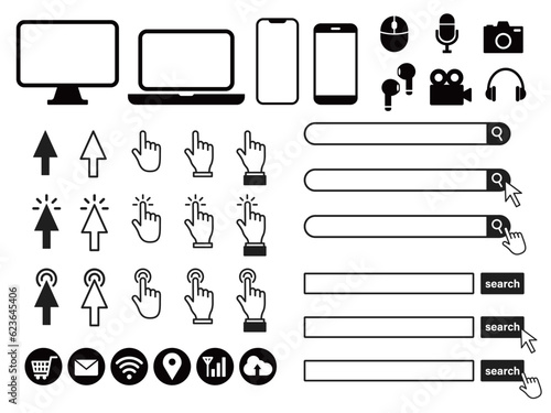 検索に関連するアイコンセット
