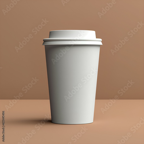 white paper cup mockup cafe coffee  branding photo