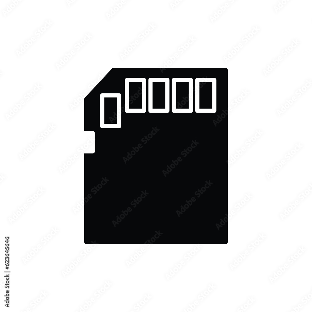 sd card icon. solid icon sd card icon. solid icon