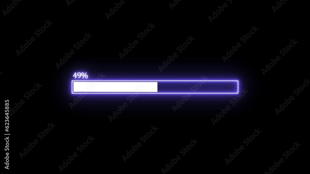 Abstract blue Neon Light Loading Bar Animation. Black background 4k video.
Abstract blue Neon Light Loading Bar Animation. Black background 4k video.