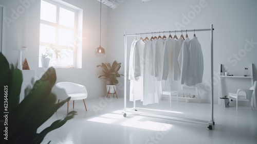 White coat in white room