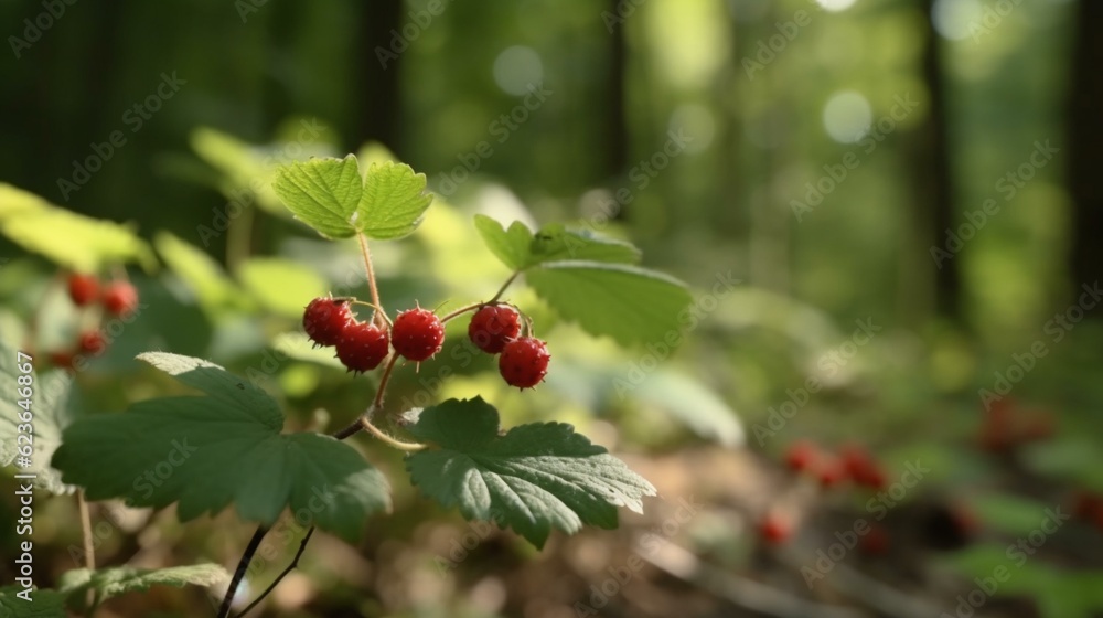 red berries of a currant