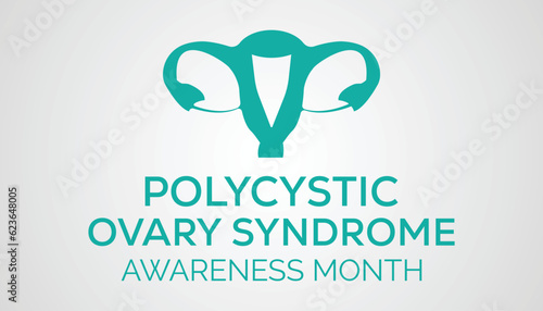 Polycystic ovarian syndrome awareness month observed each year during September . Vector illustration on the theme of .