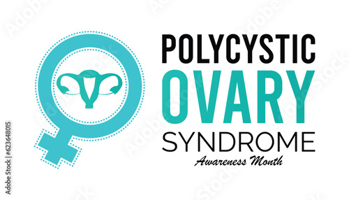 Polycystic ovarian syndrome awareness month observed each year during September . Vector illustration on the theme of .