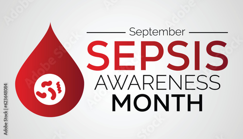 Sepsis awareness month observed each year during September . Vector illustration on the theme of . photo