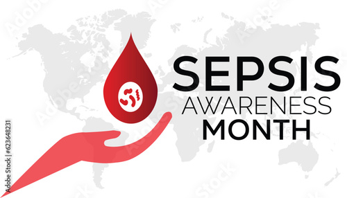Sepsis awareness month observed each year during September . Vector illustration on the theme of .