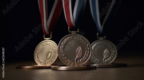 gold silver and bronze medals