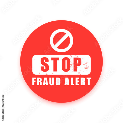 stay alert from fraud and scam with warning background design
