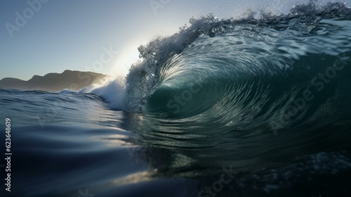 waves crashing on the ocean