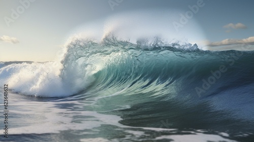 waves crashing on the ocean
