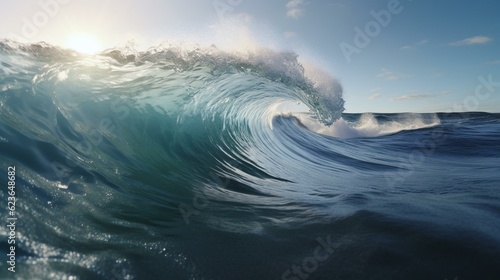 waves crashing on the ocean © KWY