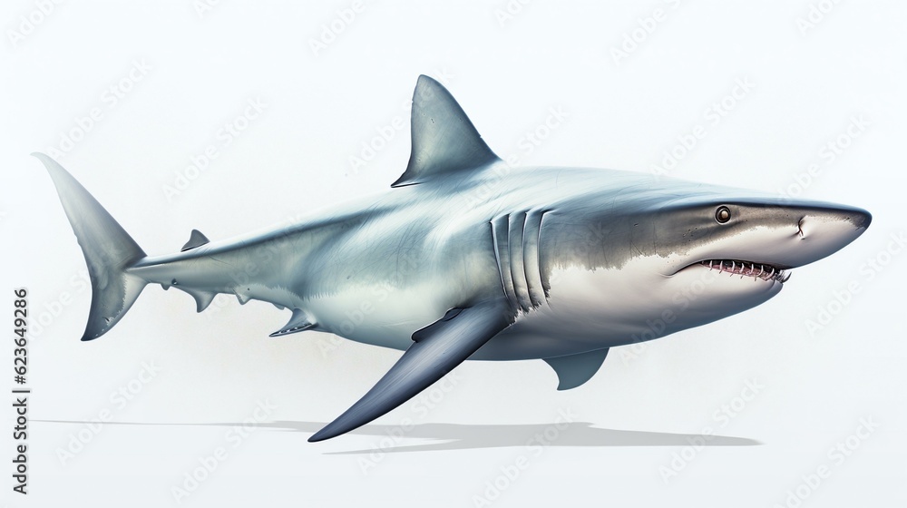 Obraz premium shark isolated on white background