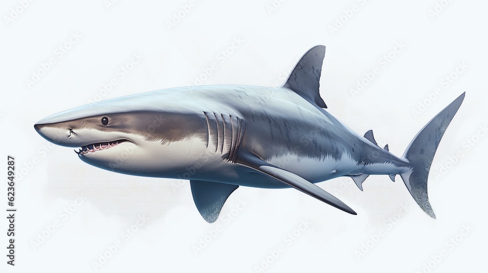 shark isolated on white background shark isolated on white background