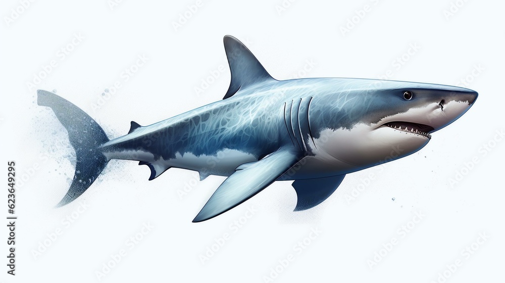 shark isolated on white background shark isolated on white background