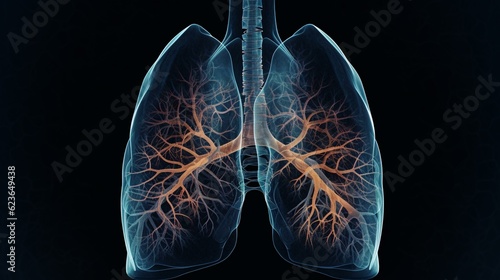 x ray image of human lung photo