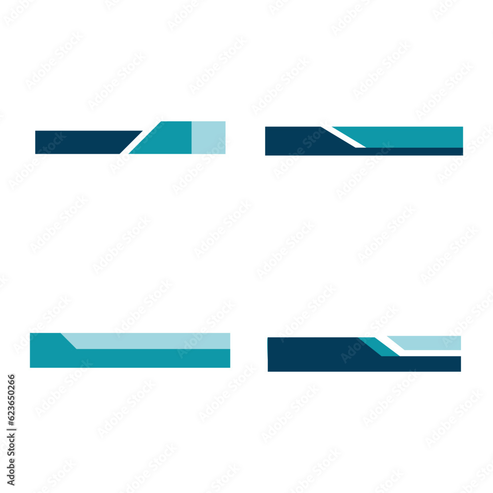Footer For Letterhead. Abstract geometric background can used for ...