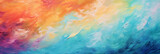 Rough multicolored art painting background paint on canvas, colorful, textured, bright, fun, joy