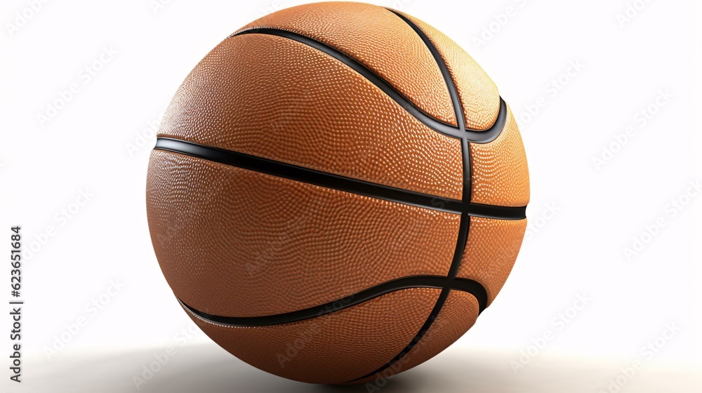 Fototapeta premium basketball ball isolated on white