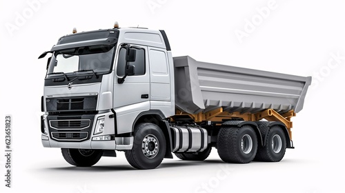 truck isolated on white background photo