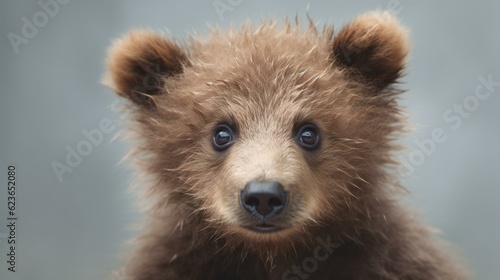 Cute brown bear cub